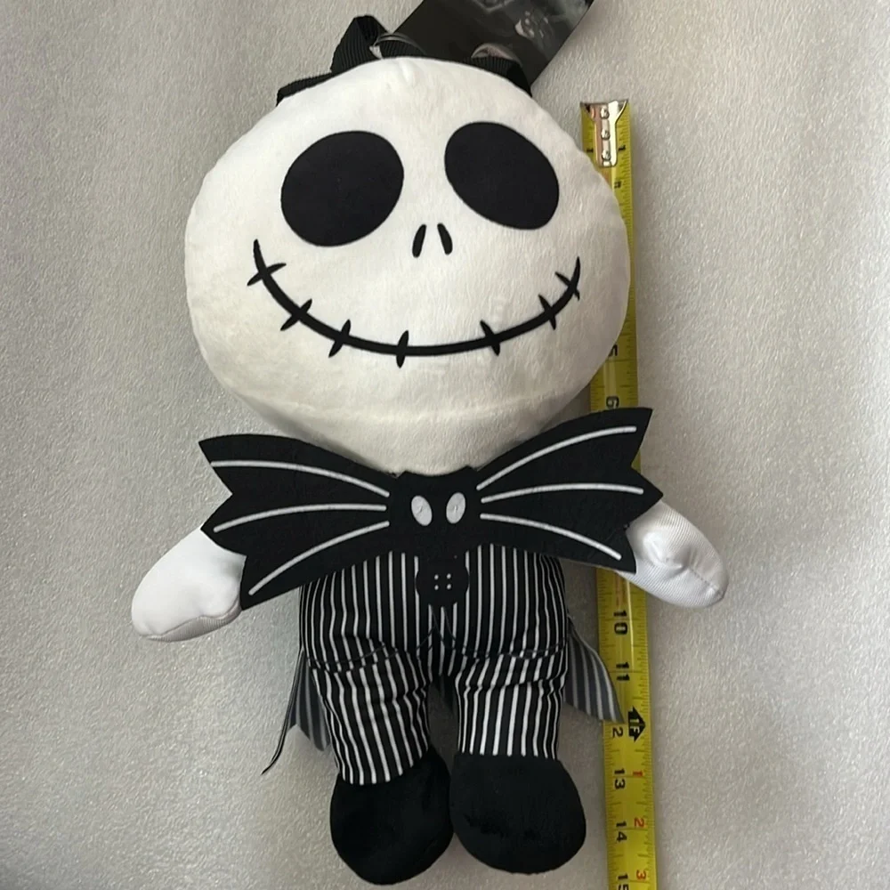 🆕 Jack Skellington Backpack Mini Nightmare  Before Christmas Stuffed Plush Zip
